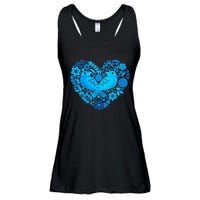 Secrets Blur Bird Heart Ladies Essential Flowy Tank