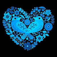 Secrets Blur Bird Heart Polo