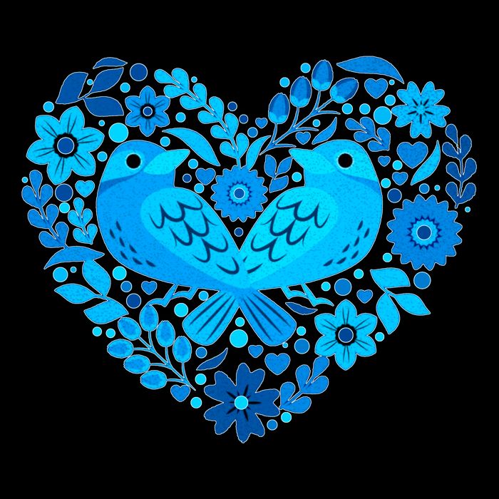 Secrets Blur Bird Heart Polo
