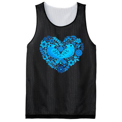 Secrets Blur Bird Heart Mesh Reversible Basketball Jersey Tank