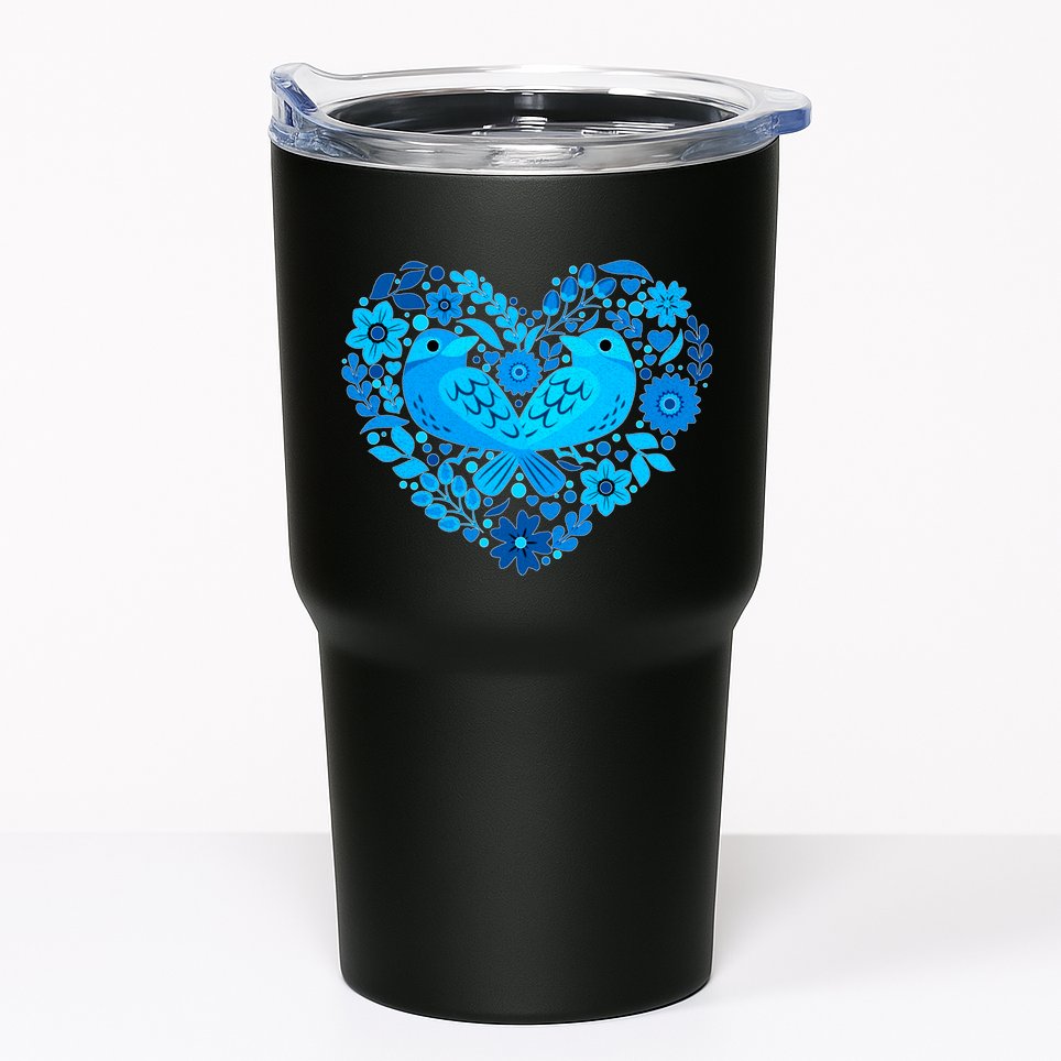 Secrets Blur Bird Heart Tumbler