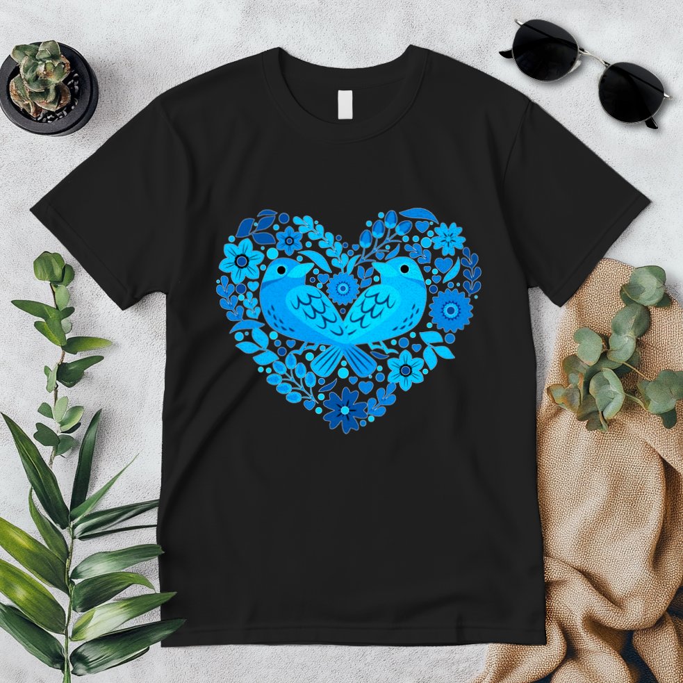 Secrets Blur Bird Heart Premium T-Shirt
