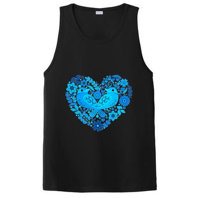 Secrets Blur Bird Heart PosiCharge Competitor Tank