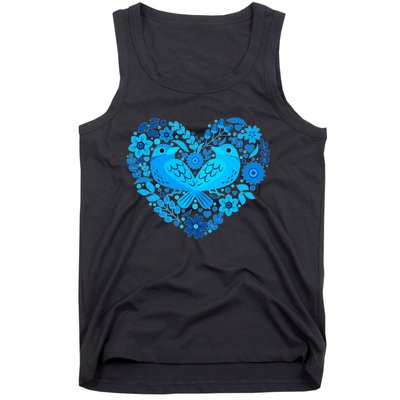 Secrets Blur Bird Heart Tank Top