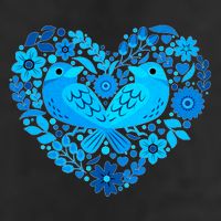Secrets Blur Bird Heart Golf Towel