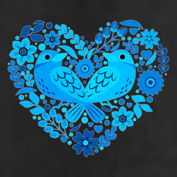 Secrets Blur Bird Heart Golf Towel