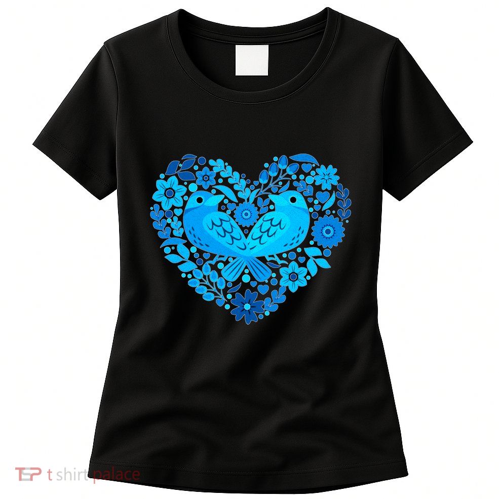 Secrets Blur Bird Heart Womens T-Shirt