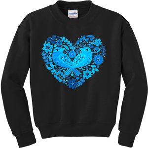 Secrets Blur Bird Heart Kids Sweatshirt