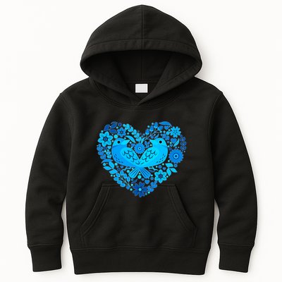 Secrets Blur Bird Heart Kids Hoodie