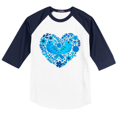 Secrets Blur Bird Heart Baseball Sleeve Shirt