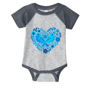 Secrets Blur Bird Heart Infant Baby Jersey Bodysuit