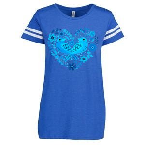 Secrets Blur Bird Heart Enza Ladies Jersey Football T-Shirt