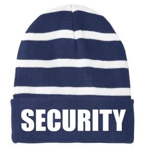 SECURITY Striped Beanie with Solid Band