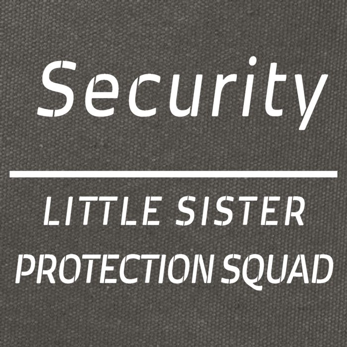 Security For My Little Sister Protection Squad Cotton Canvas Backpack