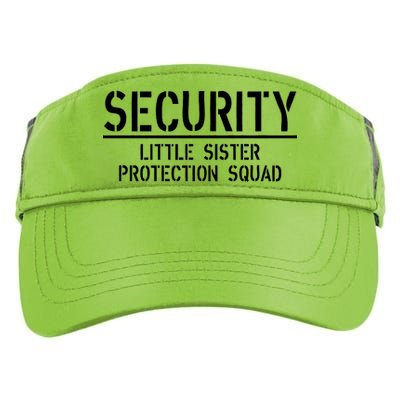 SECURITY Little Sister Protection Squad Funny Big Brother Adult Drive Performance Visor