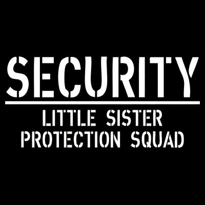 SECURITY Little Sister Protection Squad Funny Big Brother T-Shirt