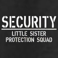 SECURITY Little Sister Protection Squad Funny Big Brother Beanie