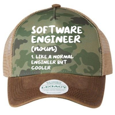 Software Engineer Definition Funny Engineering Legacy Tie Dye Trucker Hat