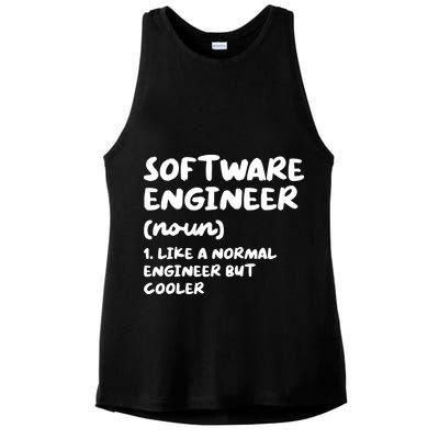 Software Engineer Definition Funny Engineering Ladies PosiCharge Tri-Blend Wicking Tank