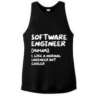 Software Engineer Definition Funny Engineering Ladies PosiCharge Tri-Blend Wicking Tank