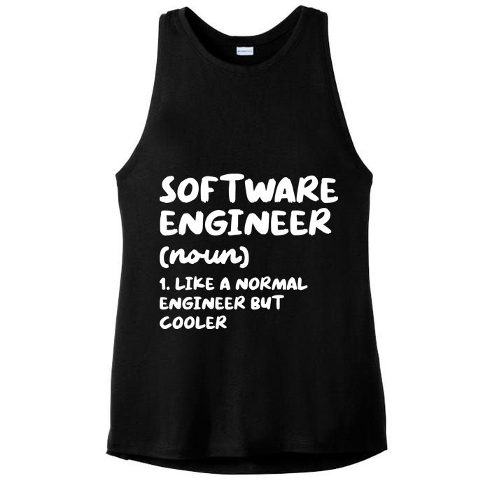 Software Engineer Definition Funny Engineering Ladies PosiCharge Tri-Blend Wicking Tank