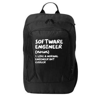 Software Engineer Definition Funny Engineering City Backpack