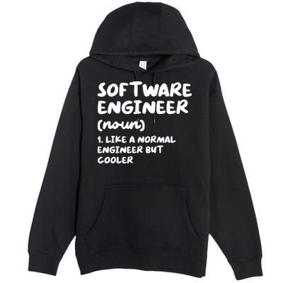 Software Engineer Definition Funny Engineering Premium Pullover Hoodie