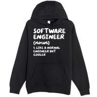 Software Engineer Definition Funny Engineering Premium Pullover Hoodie