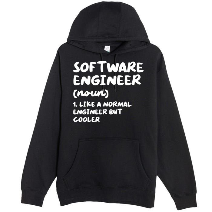 Software Engineer Definition Funny Engineering Premium Pullover Hoodie