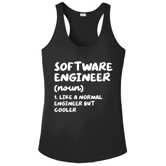 Software Engineer Definition Funny Engineering Ladies PosiCharge Competitor Racerback Tank