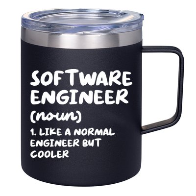 Software Engineer Definition Funny Engineering 12oz Stainless Steel Coffee Mug