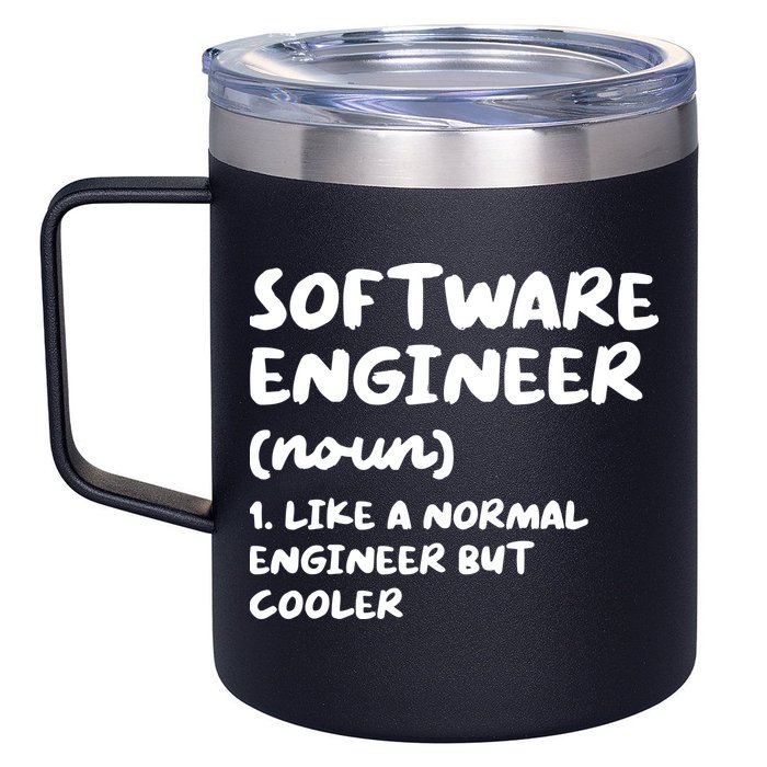 Software Engineer Definition Funny Engineering 12oz Stainless Steel Coffee Mug