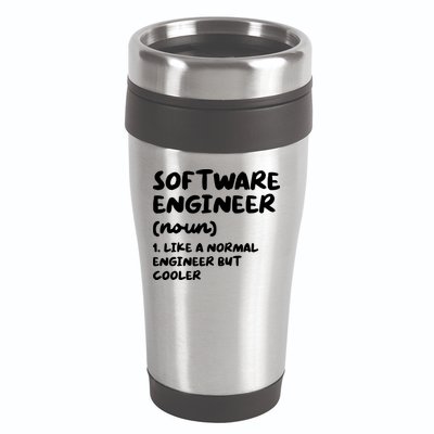 Software Engineer Definition Funny Engineering 16oz Travel Tumbler