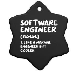 Software Engineer Definition Funny Engineering Ceramic Star Ornament