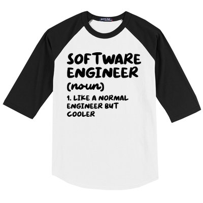 Software Engineer Definition Funny Engineering Baseball Sleeve Shirt