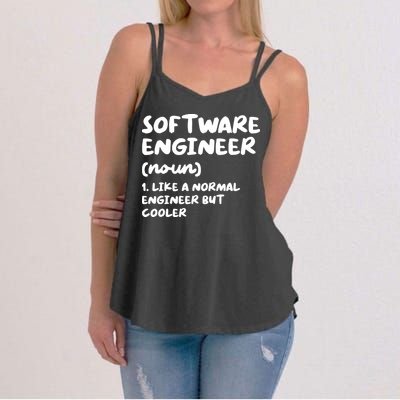 Software Engineer Definition Funny Engineering Women's Strappy Tank