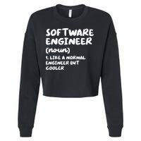 Software Engineer Definition Funny Engineering Cropped Pullover Crew