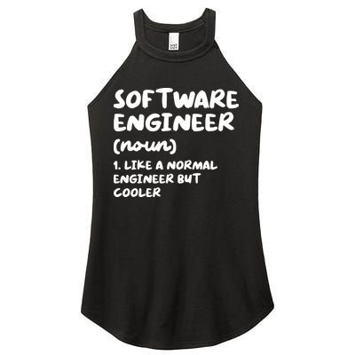 Software Engineer Definition Funny Engineering Women's Perfect Tri Rocker Tank
