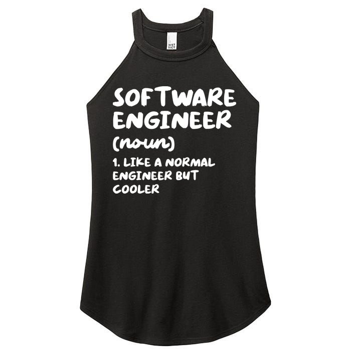 Software Engineer Definition Funny Engineering Women's Perfect Tri Rocker Tank