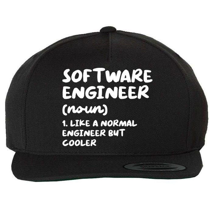 Software Engineer Definition Funny Engineering Wool Snapback Cap