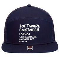 Software Engineer Definition Funny Engineering 7 Panel Mesh Trucker Snapback Hat