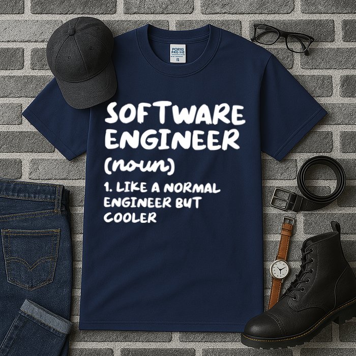 Software Engineer Definition Funny Engineering Tall T-Shirt