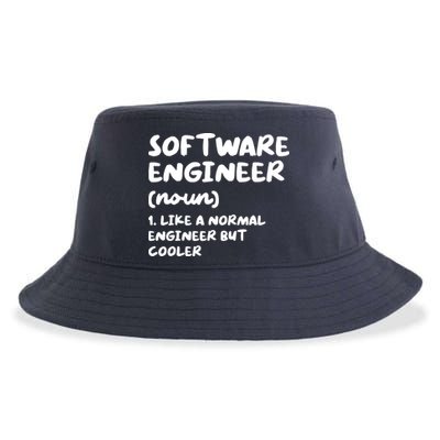 Software Engineer Definition Funny Engineering Sustainable Bucket Hat