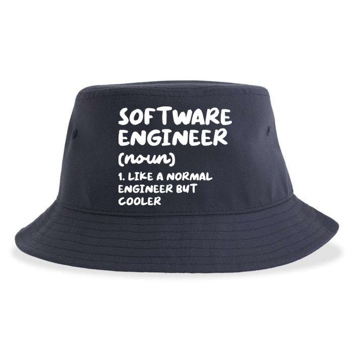 Software Engineer Definition Funny Engineering Sustainable Bucket Hat