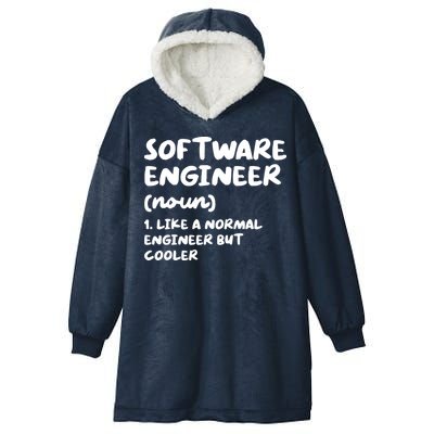 Software Engineer Definition Funny Engineering Hooded Wearable Blanket