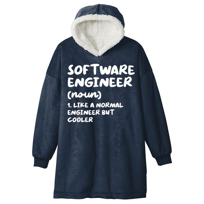 Software Engineer Definition Funny Engineering Hooded Wearable Blanket