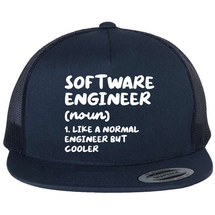 Software Engineer Definition Funny Engineering Flatbill Hat