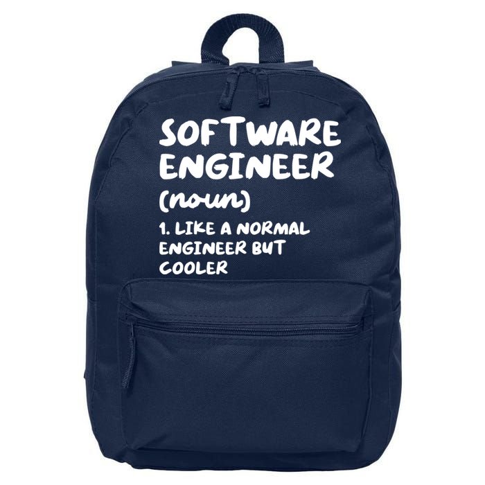 Software Engineer Definition Funny Engineering 16 in Basic Backpack