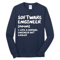 Software Engineer Definition Funny Engineering Tall Long Sleeve T-Shirt