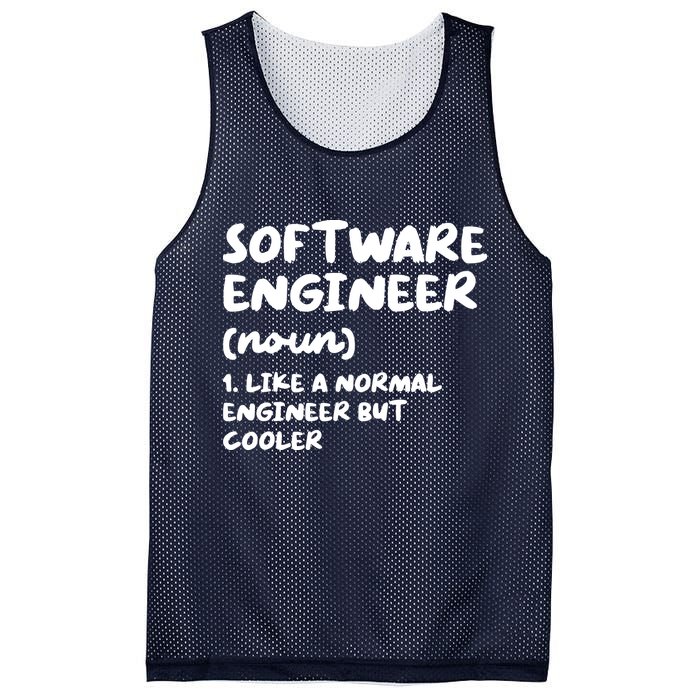Software Engineer Definition Funny Engineering Mesh Reversible Basketball Jersey Tank